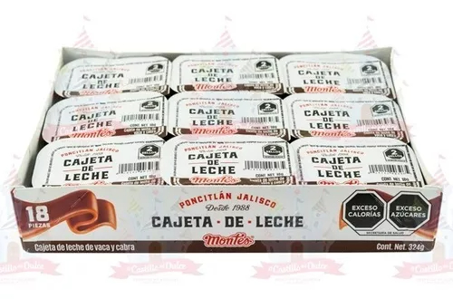 Cajeta de Leche Montes 18 pck